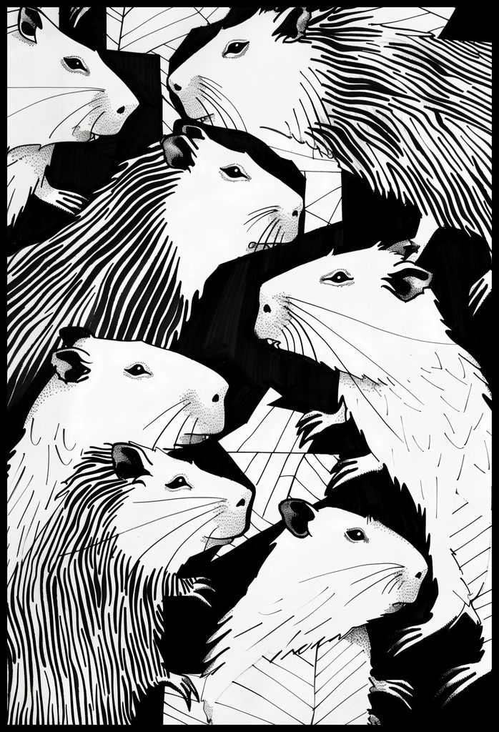 Plakat 67,5x100cm Plaudernde Murmeltiere