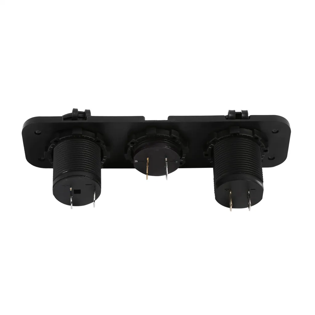 Pannello 3 Fori 12V con Doppia USB e Voltmetro per Camper e Barche - 7