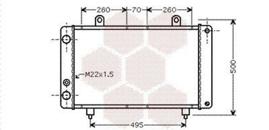 VAN WEZEL 40002319 Kühler Wasserkühler Motorkühler für FIAT DUCATO Kasten (290) DUCATO Pritsche/Fahrgestell (290) DUCATO Kasten (280) DUCATO Pa...