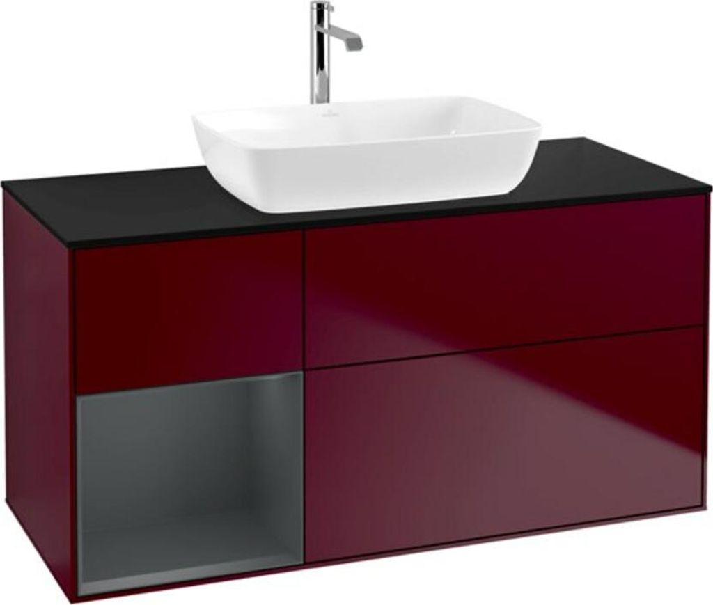 V&B Waschtischunterschrank Finion 120cm, Pl bla m, Reg md m Lac, Peo m