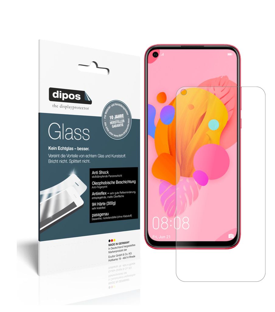 1x Schutzfolie für Huawei P20 lite (2019) matt - Anti-Shock 9H Folie dipos Glass Kunststoffglas