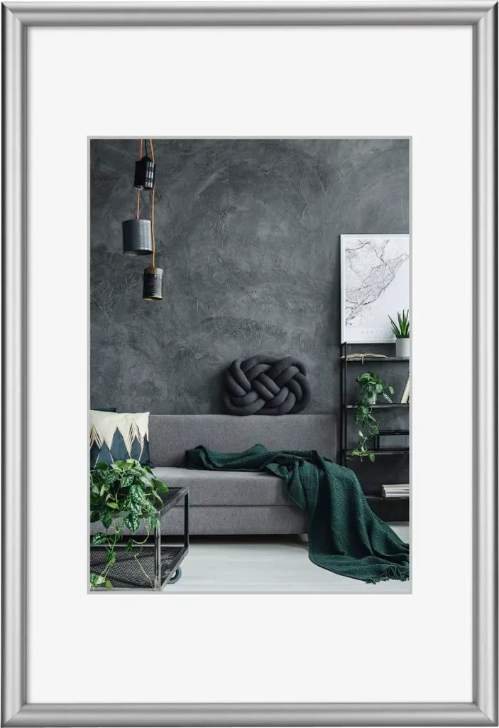 Cornice Detroit Alluminio 70x100 Argento - Espositore per Aziende