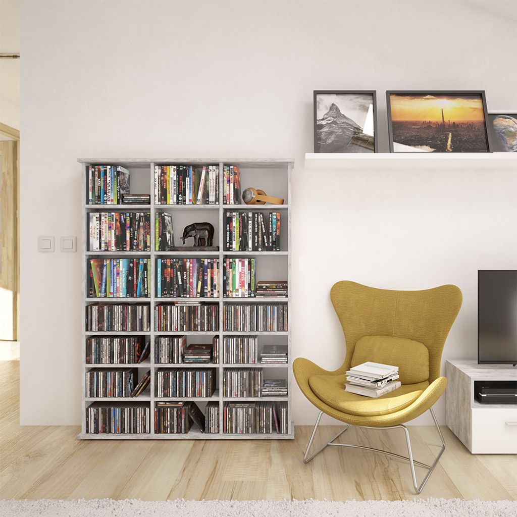 Cd-Regal Vicco Jukebox Beton 105.4 x 136 cm, Model 30276