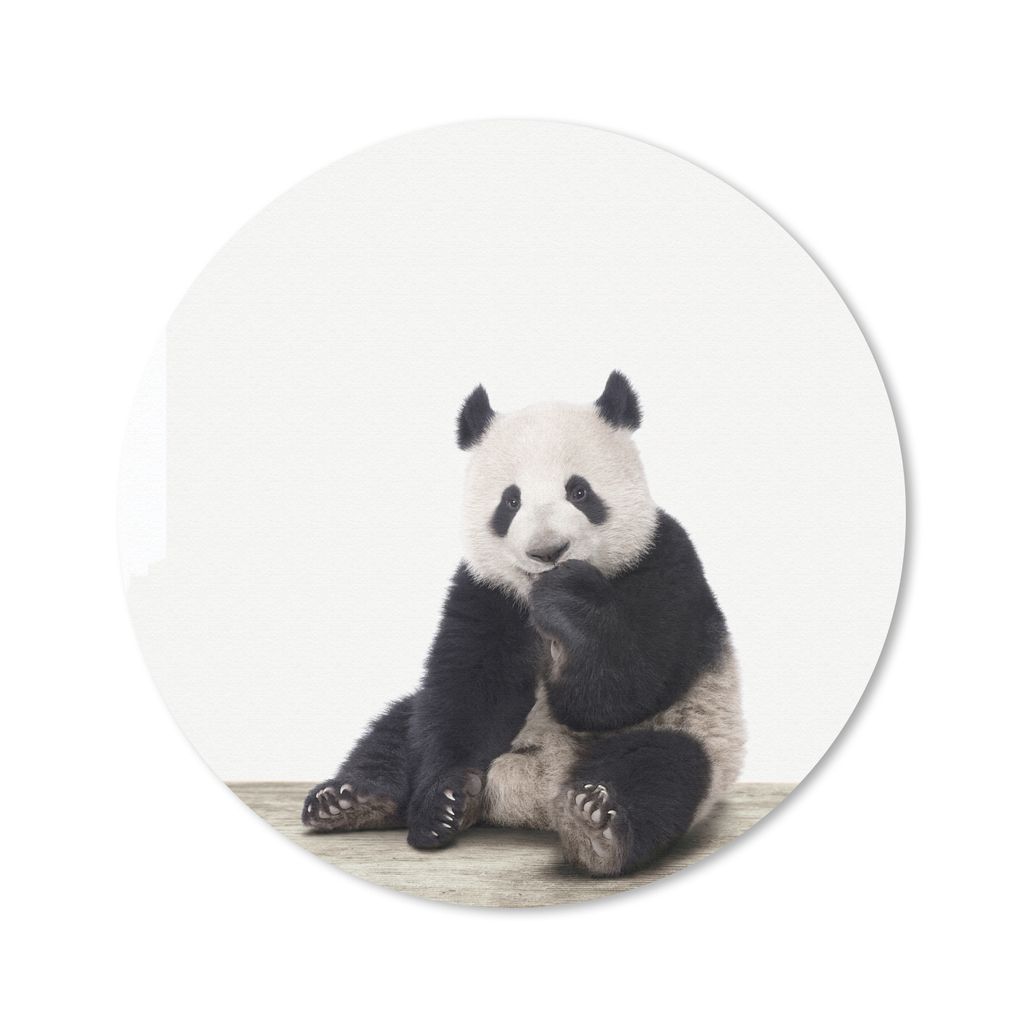 MuchoWow Mauspad Mousepad Tiere - Panda - Schwarz - Weiß 40x40 cm - Mousepads - Maus Mat - Pad - Mausunterlage - Schreibtisch Accessoires