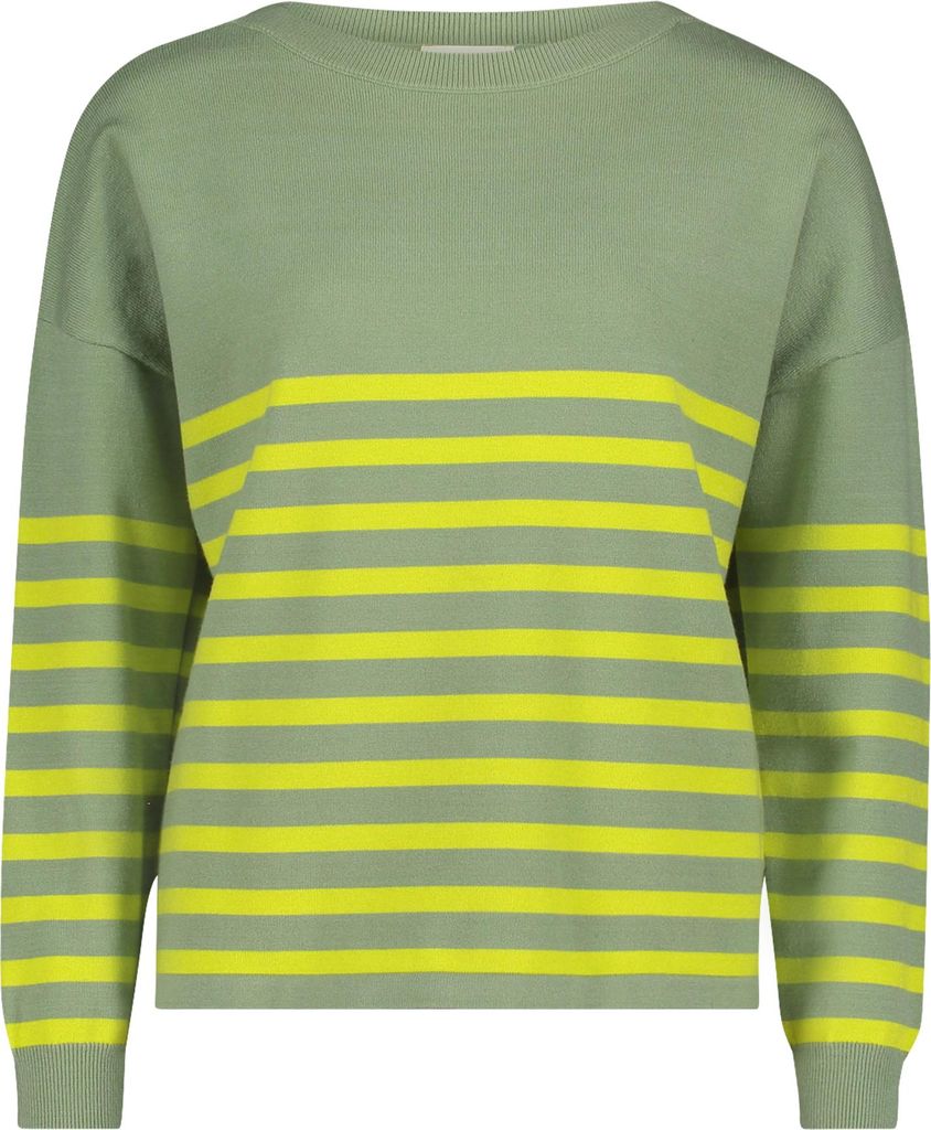 Cartoon (230) Strickpullover Kurz 1/1 Arm Green/Yellow Green/Yellow 38