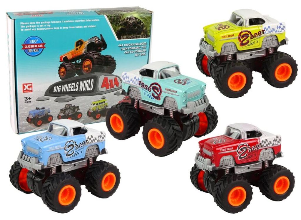 Lean Toys Auto 4x4 Klasyczny Model Na Du?ych Ko?ach 4 Kolory