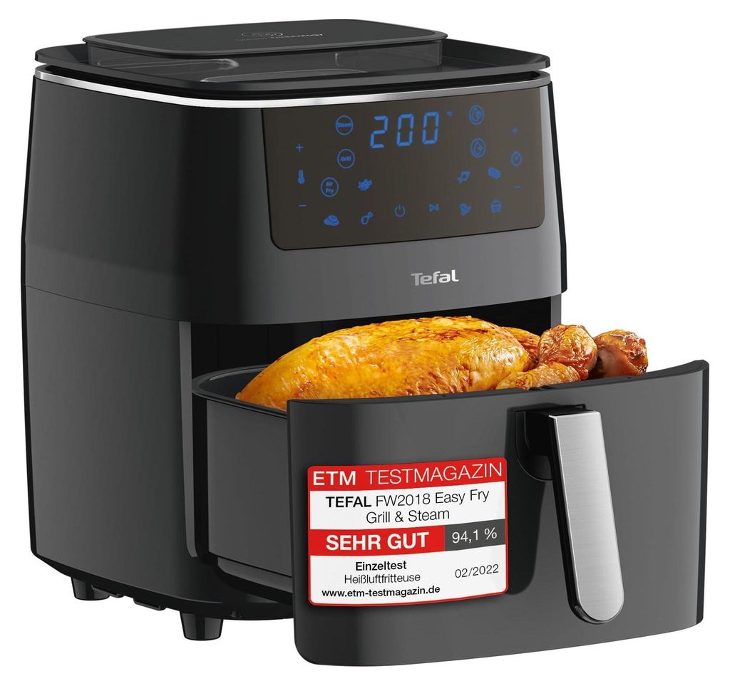 Tefal Easy Fry Grill & Steam: 3-in-1 Heißluftfritteuse für Produktbild 