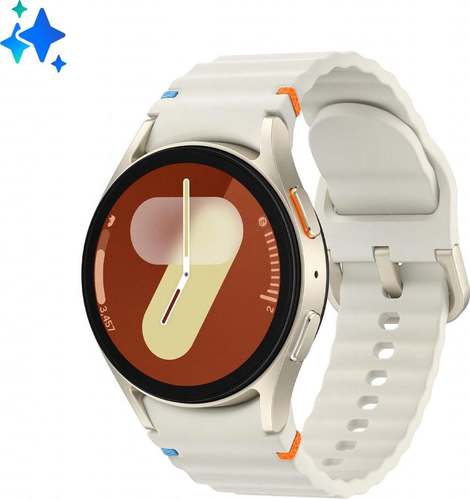 Samsung Galaxy Watch7 3,3 cm (1.3") AMOLED 40 mm Digital 432 x 432 Pixel Touchscreen Cremefarben WLAN GPS