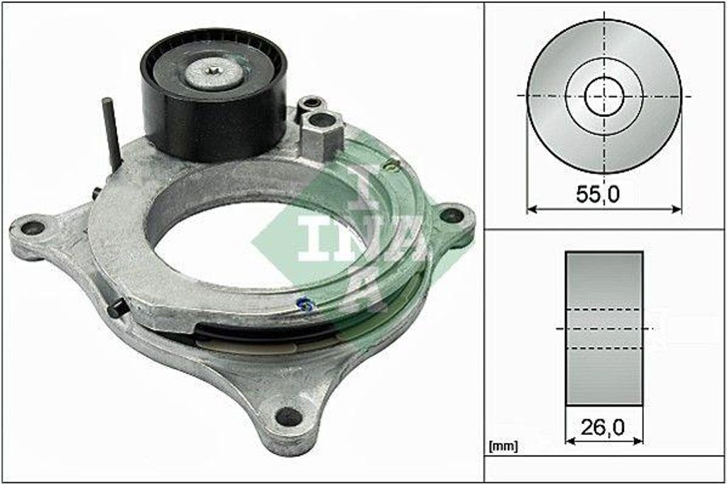 INA 534059810 Riemenspanner, Keilrippenriemen OE 11288570439 kompatibel mit 3er F31, 4er F33, 4er F32, 4er F36, 3er F34, 3er F30, 2er F22, 2er F23,...