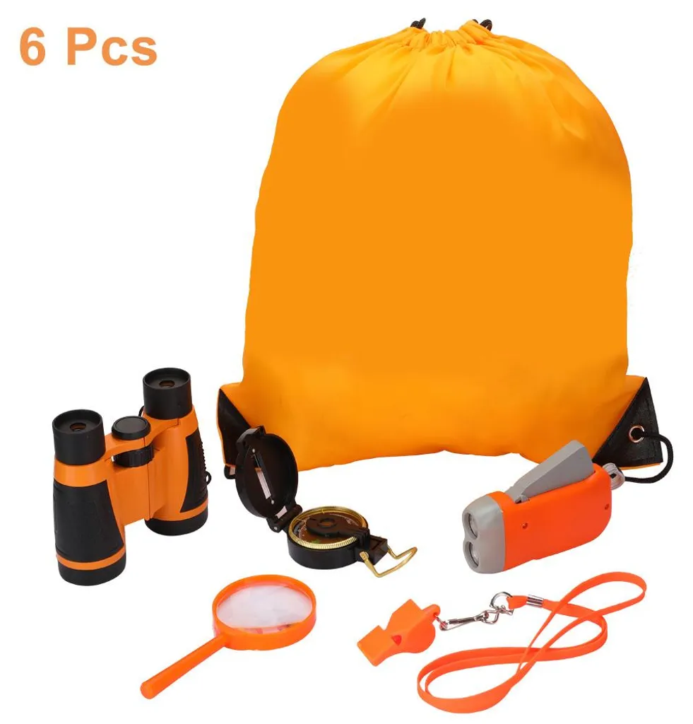 Jumelles éducatives pour enfants set de 6, équipement de randonnée outdoor