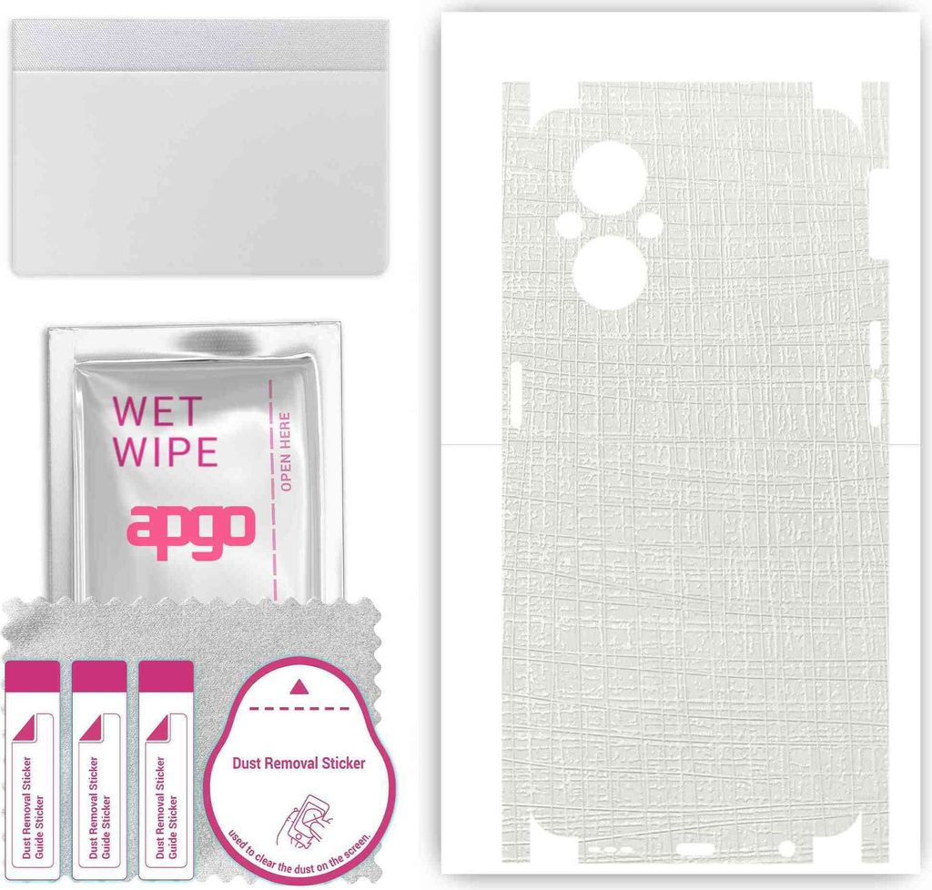apgo Rückseite + Seiten Schutzfolie, Skin, kompatibel mit Oppo F21 Pro 5G, Hinten Displayschutzfolie aus Vinylfolie, kratzfest, einfache Montage -...