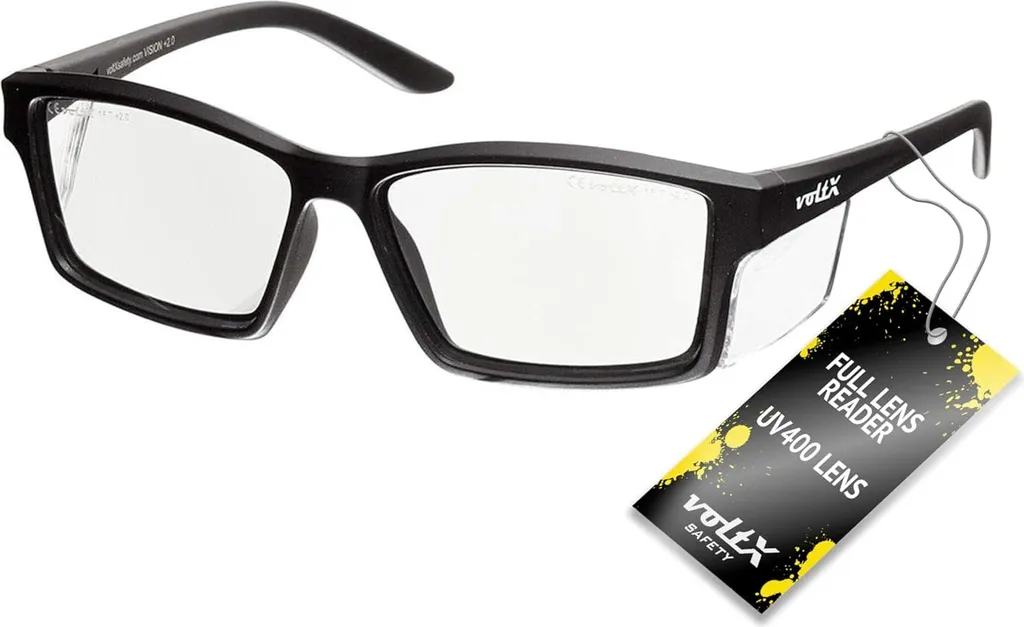 Lunettes de sécurité avec correction +2.0 dioptries loupe et CE EN166ft