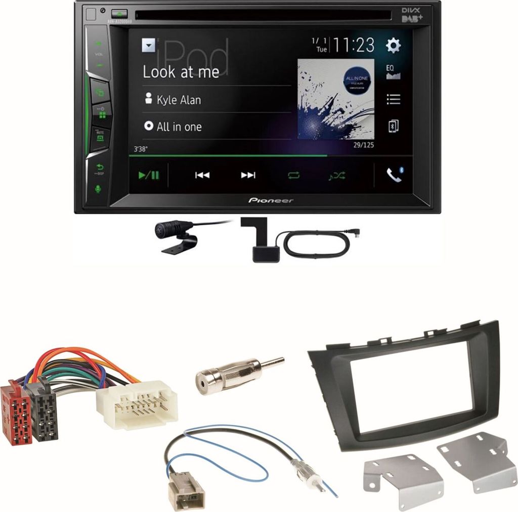 Pioneer AVH-A3200DAB Bluetooth DAB CD Einbauset für Suzuki Produktbild 