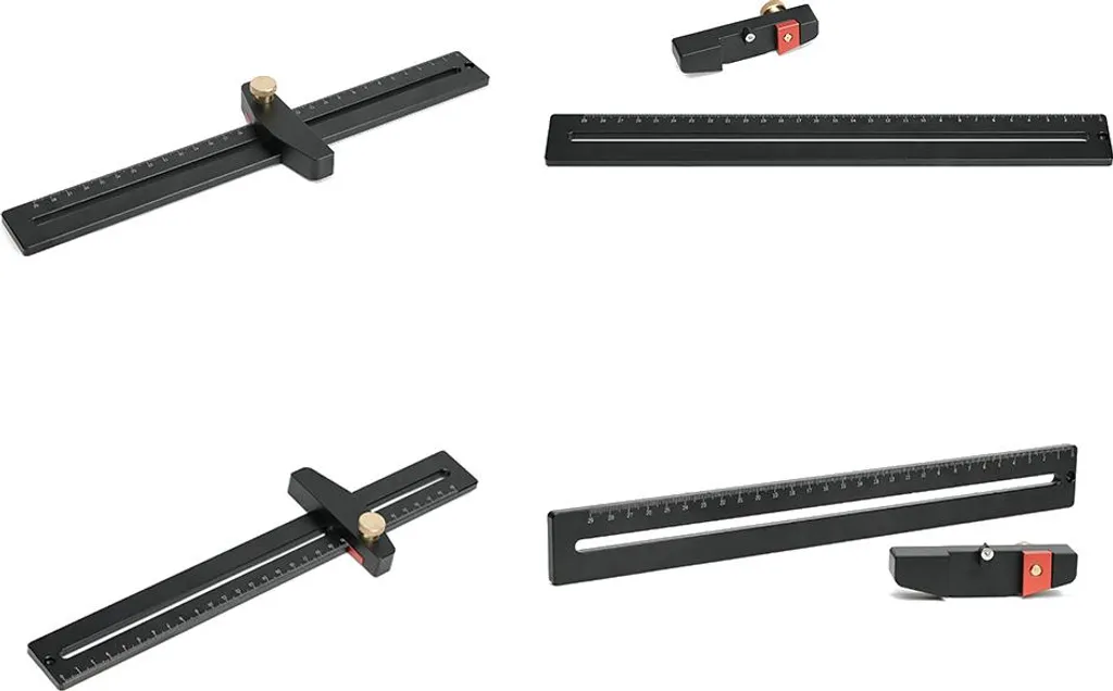 Outil de Mesure Multifonction 290mm en Aluminium Robuste pour Menuisiers