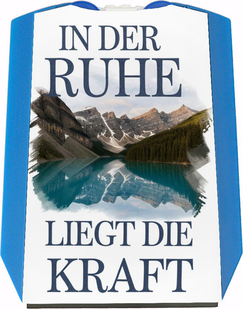 Ruhe ist Kraft Parkscheibe See und Berglandschlaft