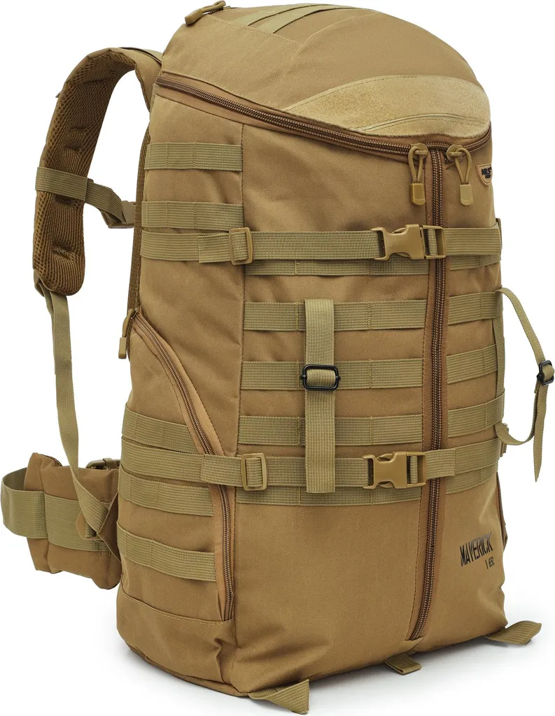 Sac à dos robuste 65L étanche avec système de portage ergonomique