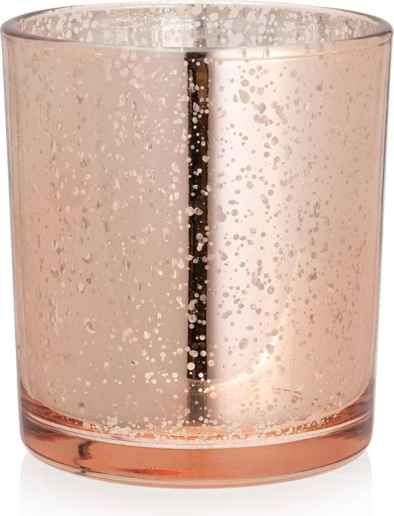 Rosa Kerzenglas mit durchscheinenden Punkten, 200 ml