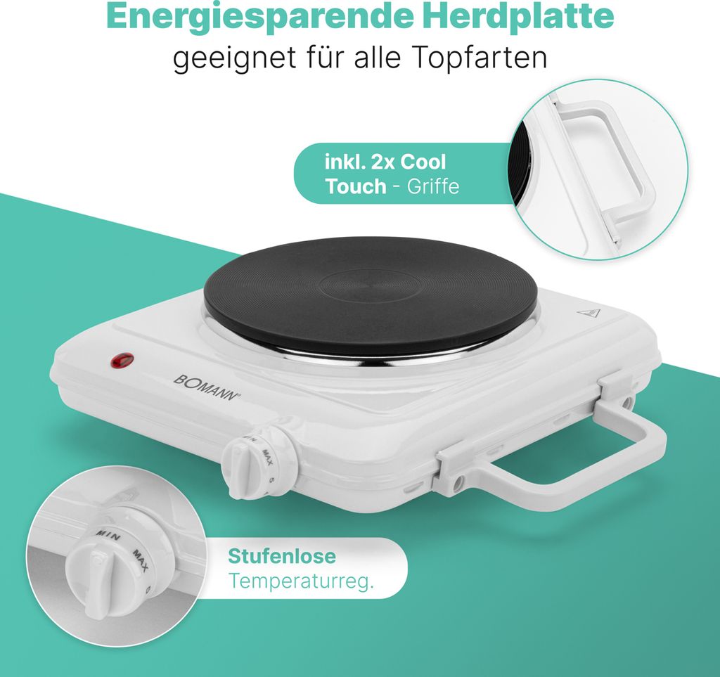 Bomann® Einzelkochplatte | Leistungsstarke Kochplatte mit Produktbild 3