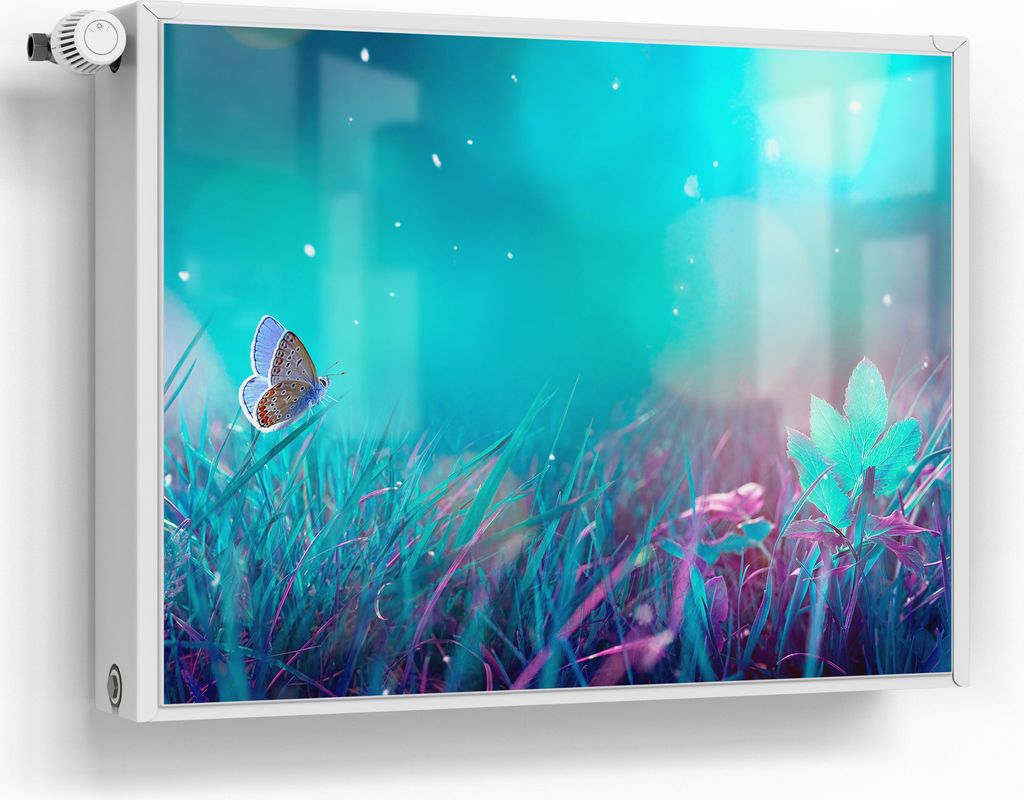 DEQORI Magnetmatte Heizung Standard 80x60 cm 'Märchenhafte Wiese' Magnetfolie