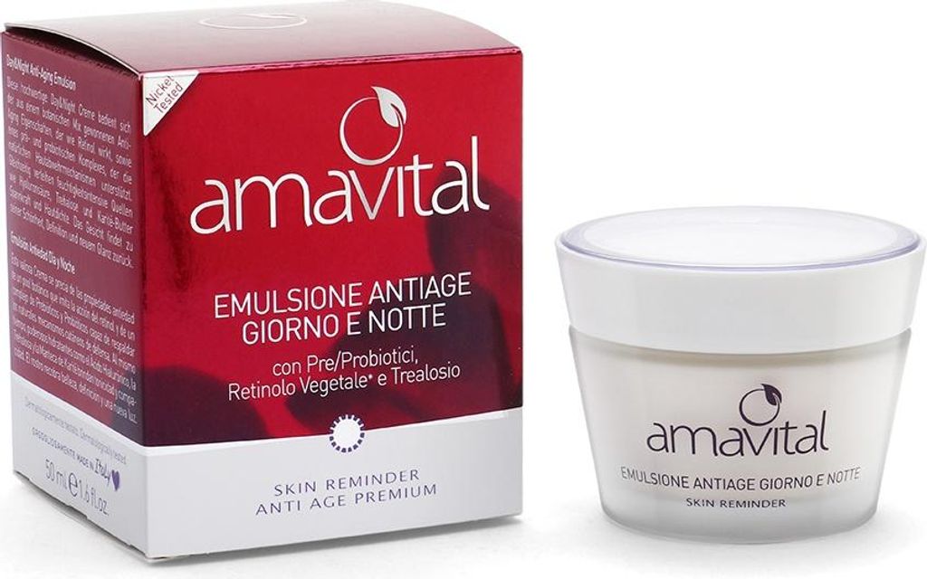 Amavital Anti-Aging Emulsion Tages- und Nachtcreme 50 ml - Skin Reminder