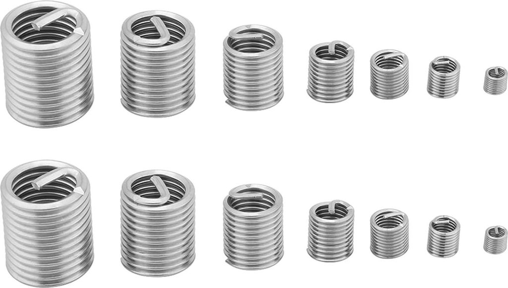 60-teiliges Schraubeneinsatz-Reparaturset für Edelstahlgewinde - M3 M4 M5 M6 M8 M10 M12