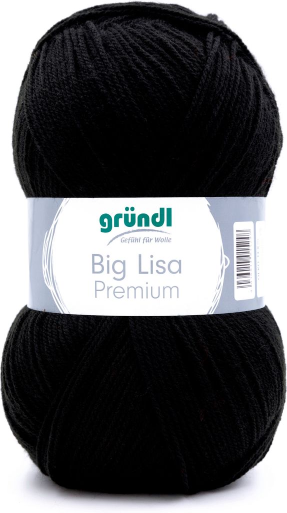 Gründl Big Lisa Premium, 250 g, 665 m, czarny Zdjęcie produktu 
