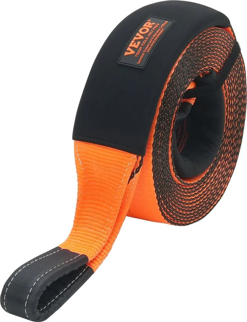 Sangle de traction 46500 lb avec boucles renforcées et sac offert
