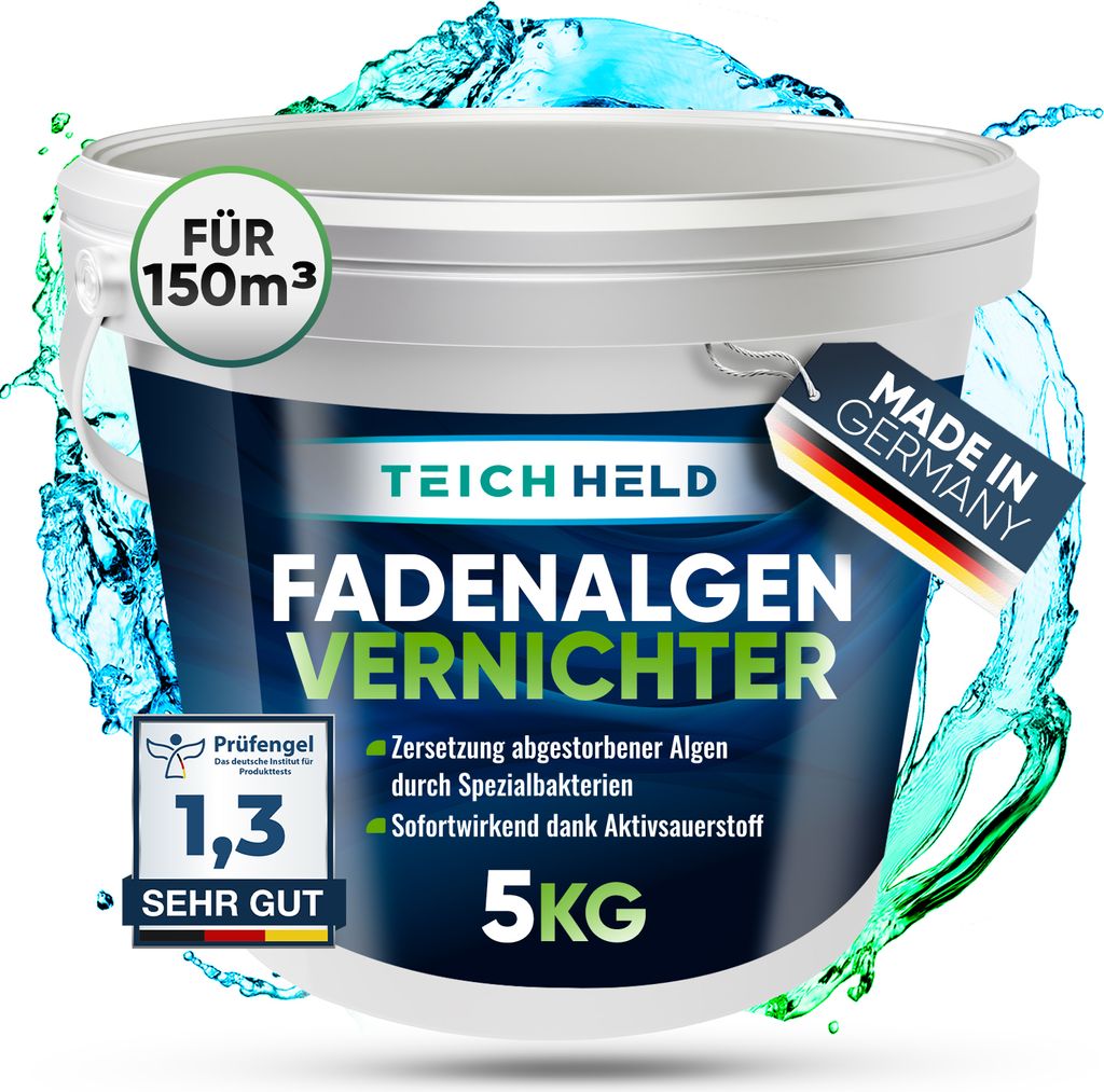 Fadenalgenvernichter Teich 5 kg – Anti-Algenmittel für Fisch- & Gartenteich