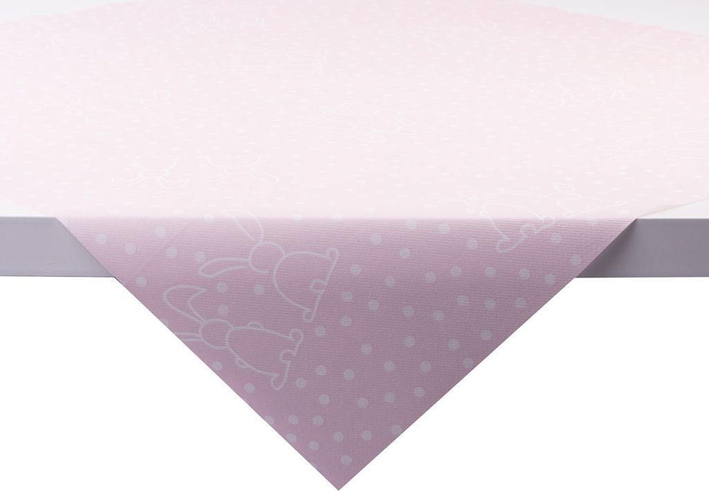 Sovie HOME Tischdecke Rabbits in Rosa aus Linclass Airlaid 80 x 80 cm, 1 Stück - Ostern Osterdeko