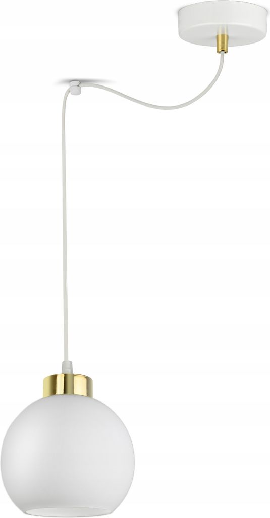 LUXOLAR - Led Pendelleuchte - Weiß Gold Deckenleuchte E27 60W - Hängelampe wohnzimmer für Wohnzimmer, Küchen - Weiß Glas Kugeln