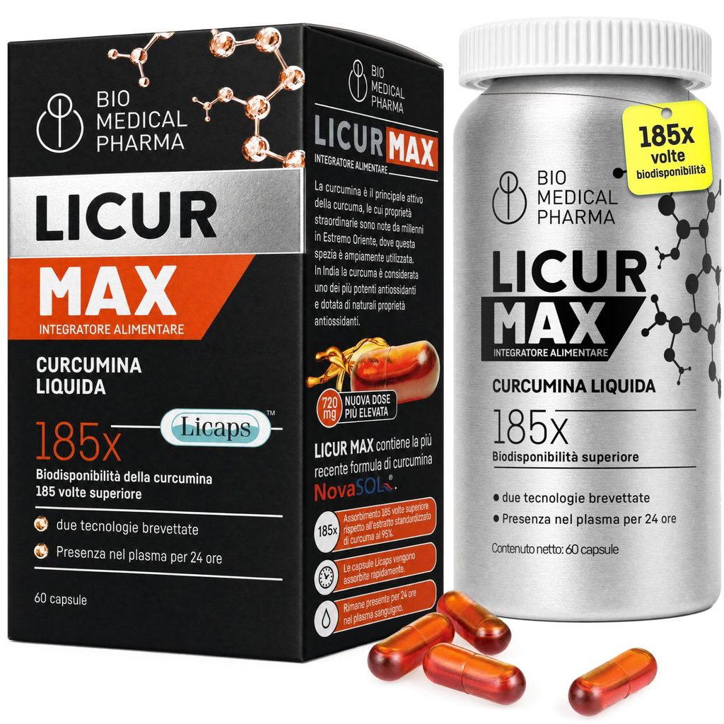 Curcumina Pura 60 Capsule - Integratore Curcuma e Curcumina Immagine del prodotto 