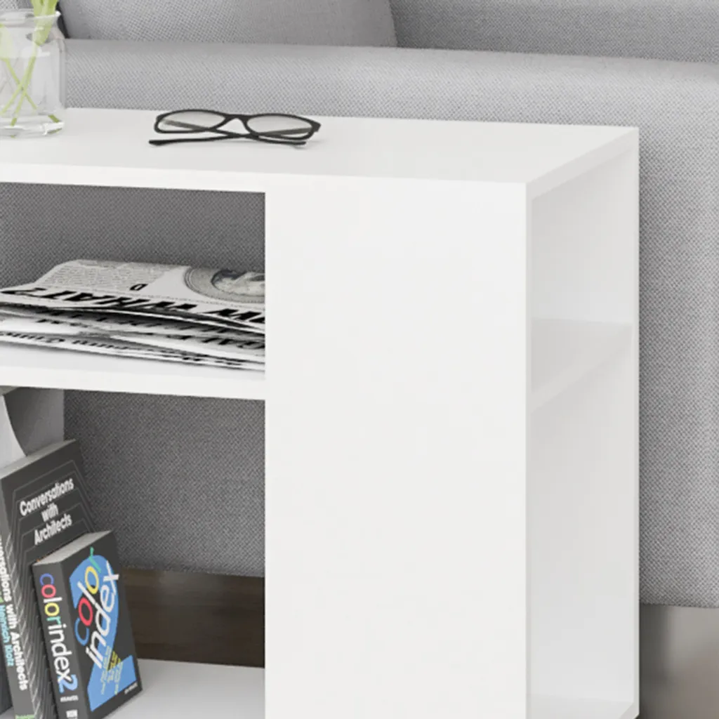 Table basse Vicco Rolli 70x35cm idéale pour café et lecture salon - 5