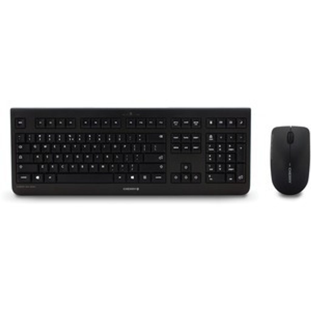CHERRY DW 3000 - Tastatur-und-Maus-Set - kabellos - 2.4 GHz - USA - Schwarz