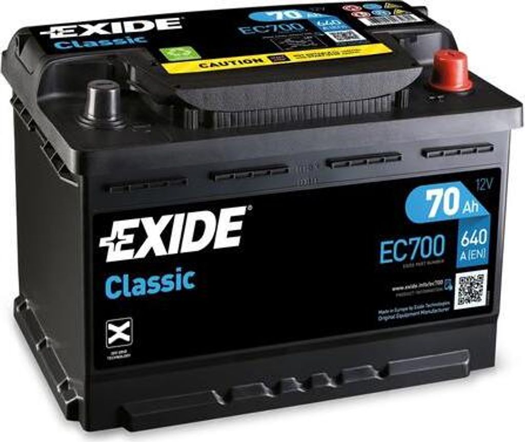 EXIDE Classic Starterbatterie 12V 70Ah 640A/EN B13 L3 Produktbild 