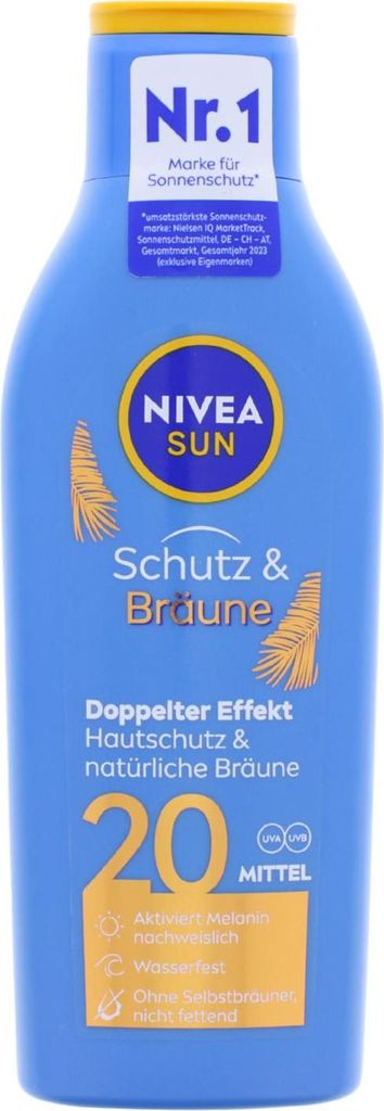 Nivea Sun Schutz und Bräune 200ml Doppelter Effekt Hautschutz & natürliche Bräune