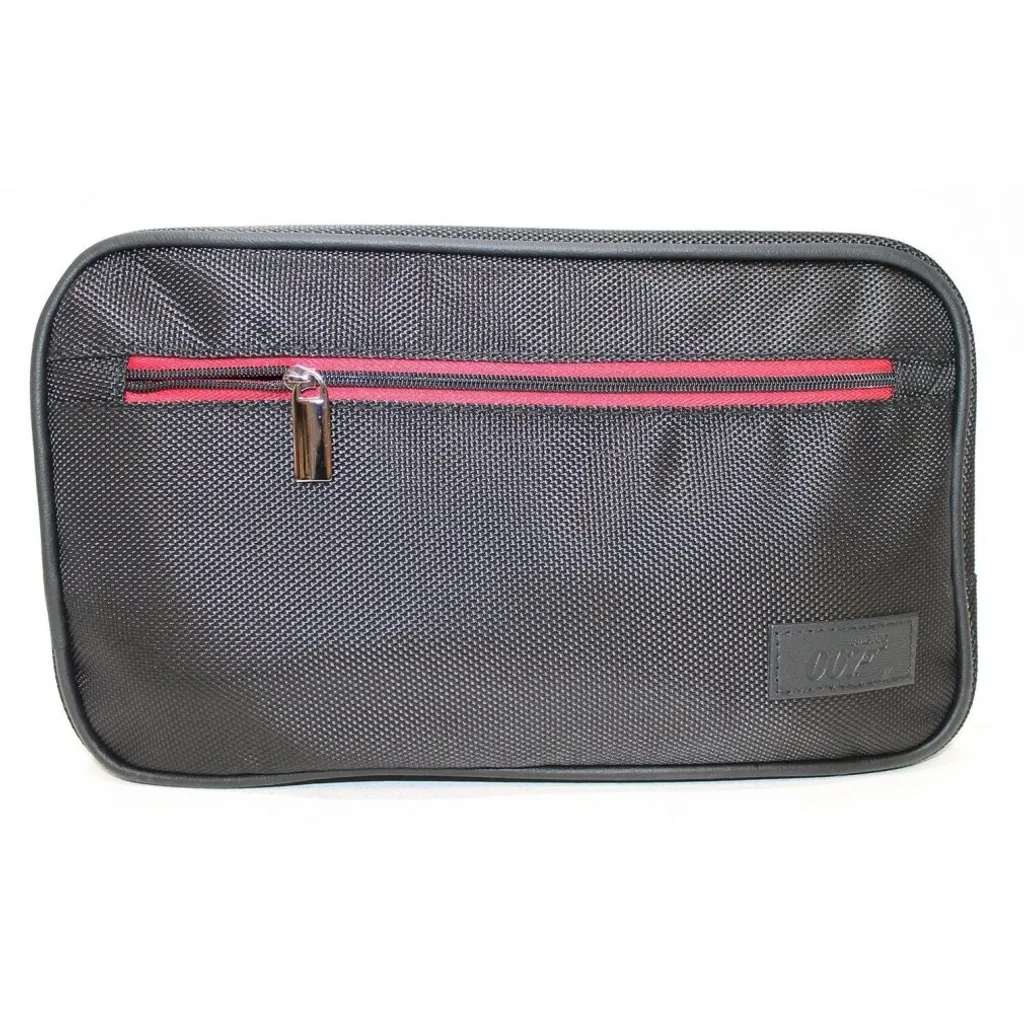 James Bond 007 Trousse de toilette pour hommes en cuir noir élégant