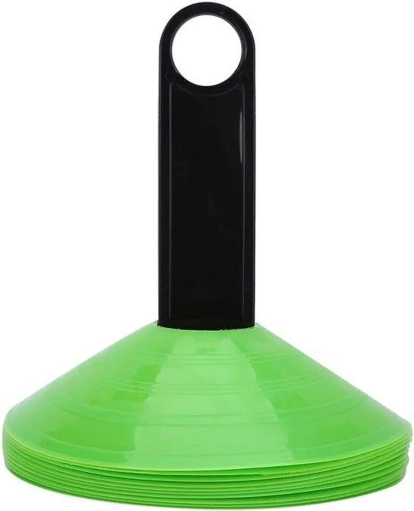 Casquettes de football - Lot de 10 plots d'entraînement - Vert Fluo