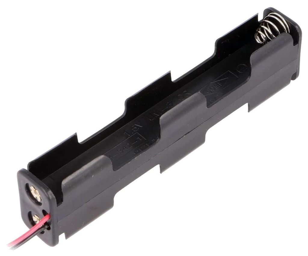 Batteriehalter für 4x Mignon AA 2+2 mit 150mm Anschlusskabel