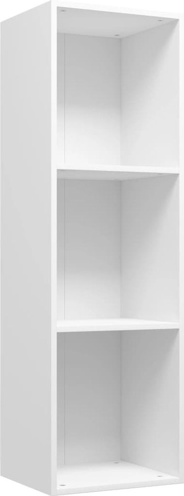 Bücherregal/TV-Schrank Weiß 36x30x114 cm Holzwerkstoff