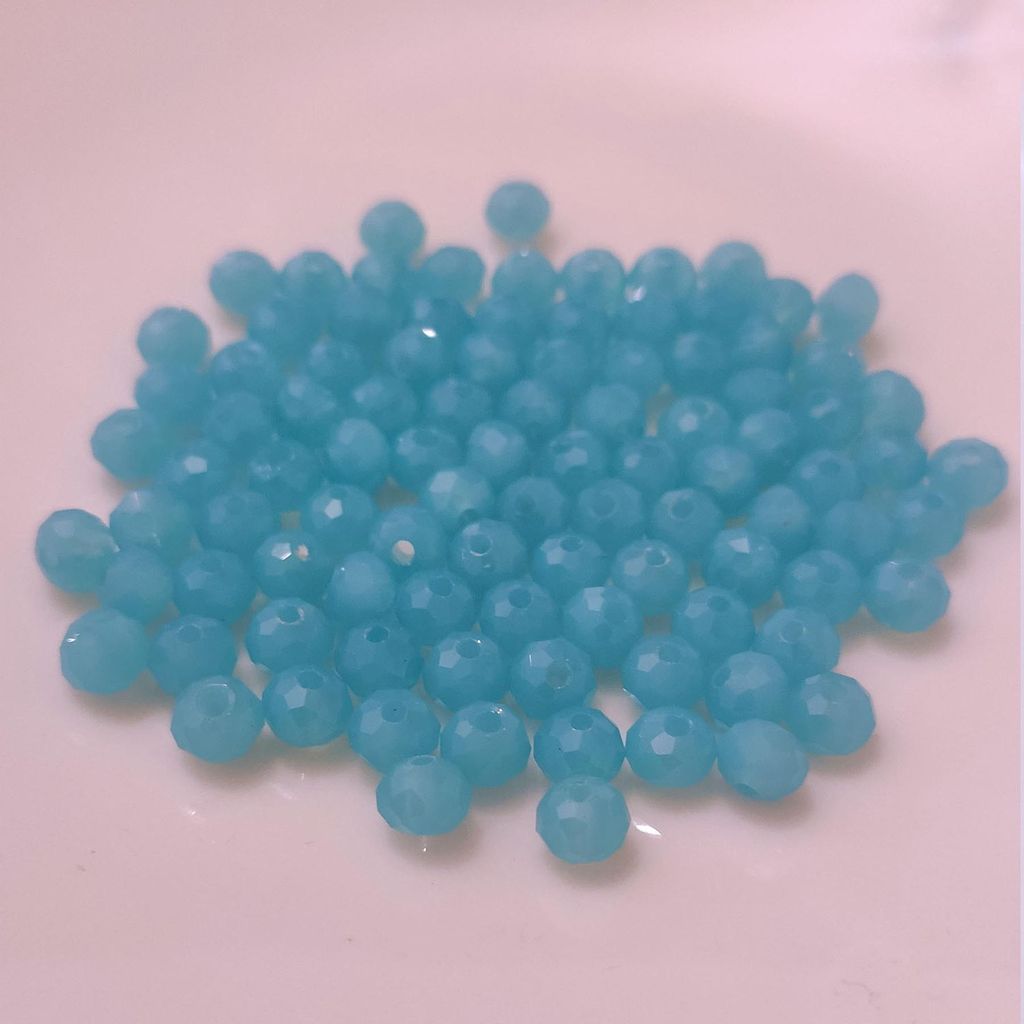 Perles de verre - Type 'Faceted' - 100 pièces - 6 mm - Bleu Image du produit 