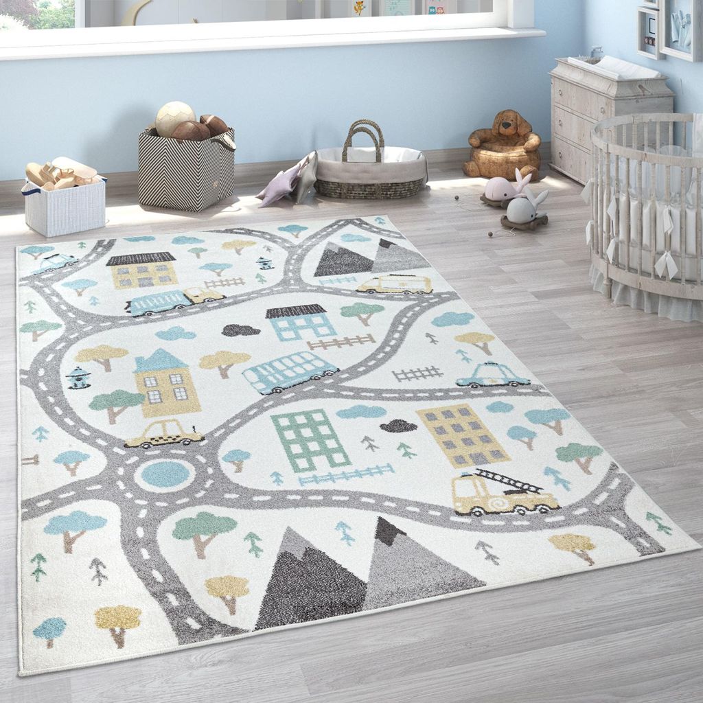 Kinderteppich Teppich Kinderzimmer Spielteppich Pastell Produktbild 