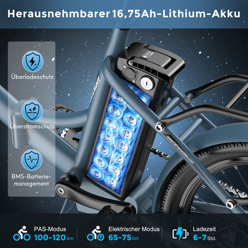 Elektrofahrrad Pannensichere Reifen Rostfreie Produktbild 7