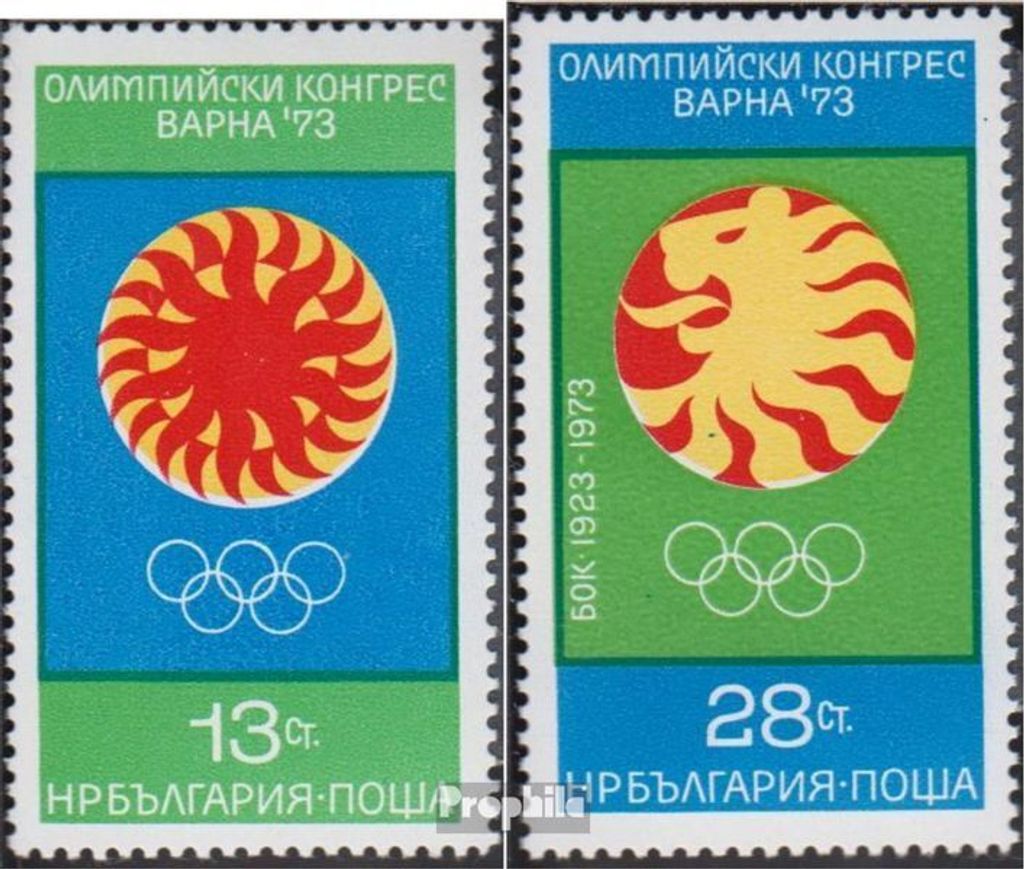 Briefmarken Bulgarien 1973 Mi 2263-2264 (kompl.Ausg.) postfrisch Olympischer Kongreß