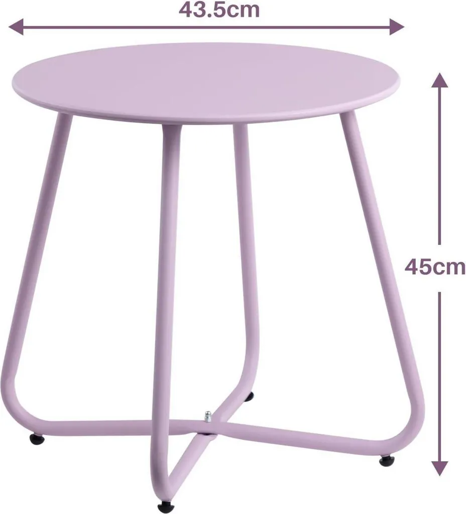 Table extérieure résistante aux intempéries - Métal traité 60cm
