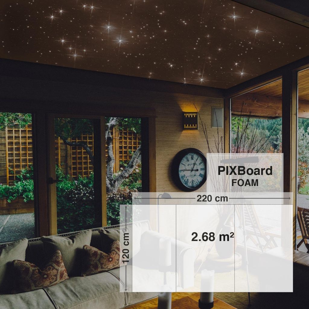 Bausatz Pixlum FOAM LED Sternenhimmel (120 cm x 220 cm) mit 90 PixLEDs - Kaltweiß