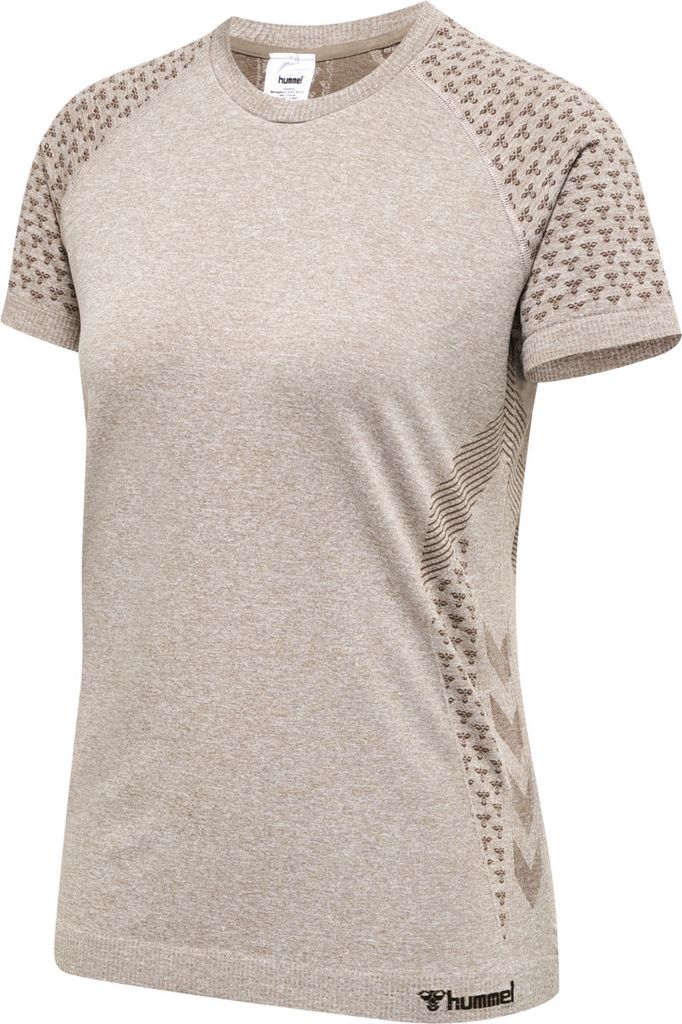 HUMMEL hmlCI SEAMLESS T-SHIRT, DRIFTWOOD MELANGE, S