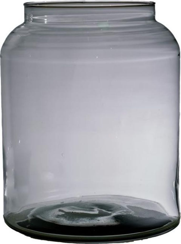 INNA-Glas Vase Martita aus Glas, recycelt, klar, 25 cm, Ø 19 cm - Kerzenglas