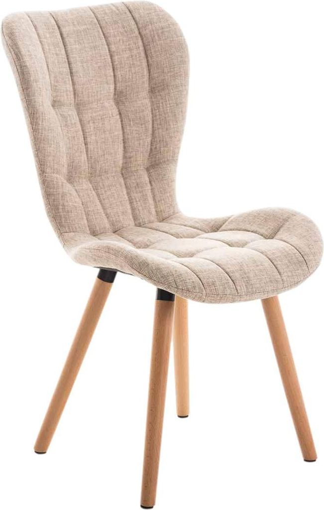Esszimmerstuhl – Küchenstuhl – hoher Sitzkomfort, wartungsfreundlich | Farbe: Creme