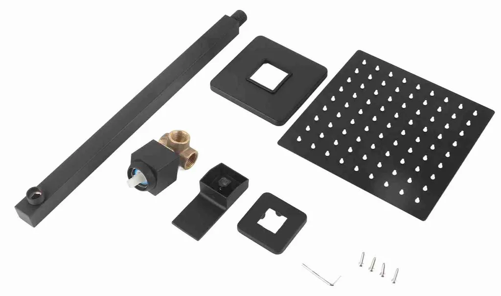 Pack douche italienne encastrée noire pour une rénovation design et zen