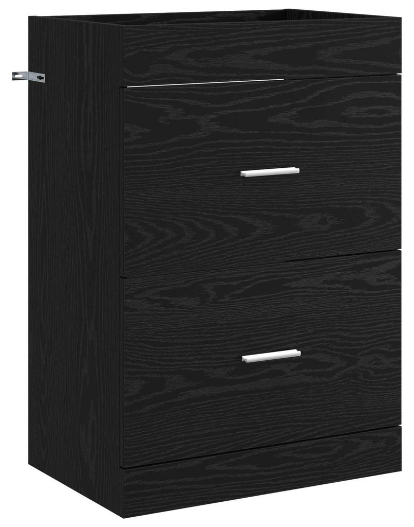 vidaXL Badunterschrank Schwarze Eiche 56 x 37,5 x 81 cm Holzwerkstoff